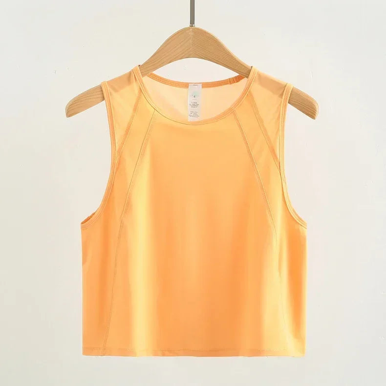 Mesh Top Cropped Tank